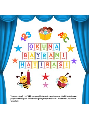 Ti Play Okuma Bayramı Pano Süsü (Okuma Bayramı Hatırası Yazılı) Renkli