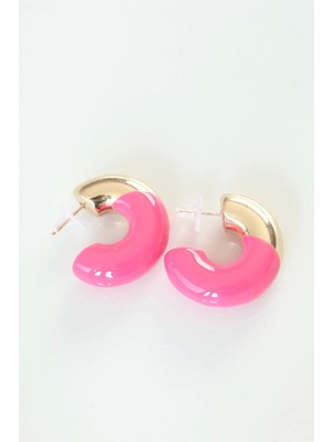 Clariss Ccb Pembe Gold Çift Renk Küpe