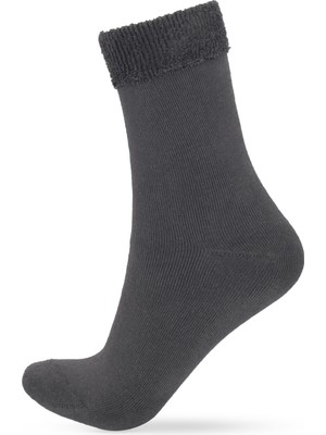 Kadın Antrasit Renkli Havlu Soket Çorap