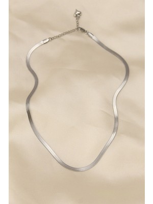 Clariss 316L Çelik Silver Renk 45 cm Italyan Zincir Model Kadın Kolye
