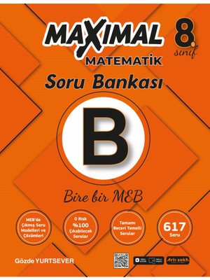 Artı Zeka Yayınları Maximal 8. Sınıf Matematik (B) Soru Bankası - Gözde Yurtsever