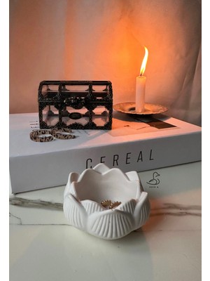 Lotus Çiçeği Dekoratif Tabak/mumluk