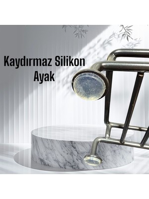 SAY HOME 2'li Tutmalı Metal Standlı Cam Sabunluk