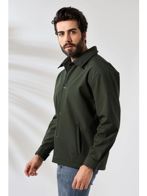 Garen Erkek Baharlık Softshell Mont Ceket Haki