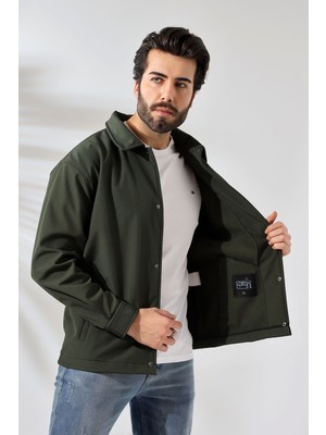 Garen Erkek Baharlık Softshell Mont Ceket Haki