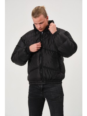 Garen Yağmur Rüzgar Geçirmez Bomber Oversize Çapraz Kesimli Mont Ceket Kaban Waterproof