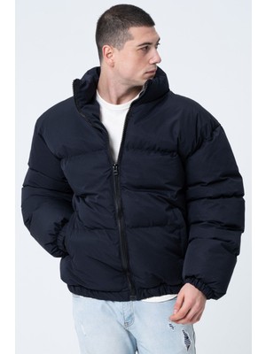 Garen Erkek Siyah Oversize Bomber Su Geçirmez Waterproof Mont Kaban