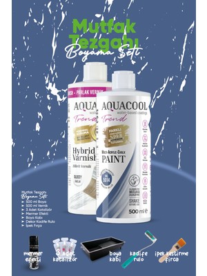 Aquacool Trend Mermer Boyama Seti - Fayans Boyama Seti