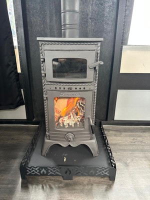 Flame Stove FS-054 Majör Lüx 3 Camlı Kuzineli Döküm Soba