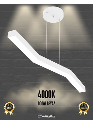 Hegza Lighting Gabbiano (Beyaz Kasa, Doğal Beyaz) Ledli Modern Sarkıt LED Avize