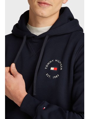 Tommy Hilfiger Pamuk Karışımlı Regular Fit Kapüşonlu Yaka Kanguru Cepli Sweat Erkek Sweat MW0MW35531 Dw5