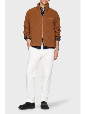 Tommy Hilfiger Regular Fit Dik Yaka Fermuarlı Teddy Polar Sweat Erkek Sweat MW0MW37228 Hjw