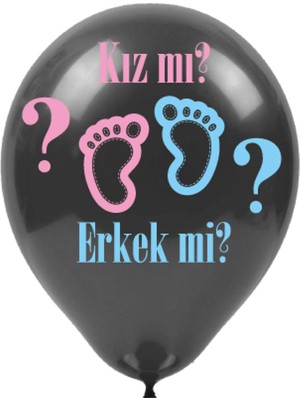 Balon Diyarı 10 Adet Kız Mı Erkek Mi Cinsiyet Balonu - Patlatmalı Konfeti Balon, Gender Reveal Partisi Için Balon