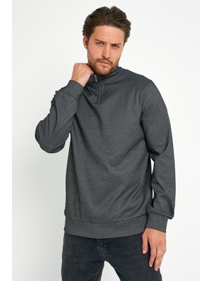 Al da Gör Hakim Yaka Fermuarlı Sweatshirt