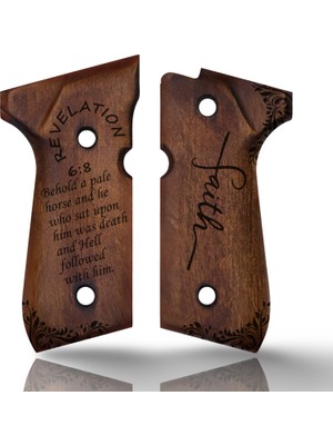 Zib Grips Silah Kabzası - Girsan Yavuz 16, Beretta F92 ile Uyumlu - Koyu Kahverengi Renk - BRTF92CV064