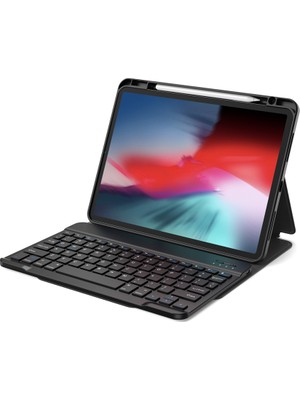 Wiwu Apple iPad Air 13 2024 Uyumlu Klavyeli Kılıf Protective Gizli Kalem Bölmeli Siyah