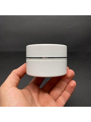 Labshop41 100 ml Plastik Krem Kutusu , 100 cc Beyaz Renkli Kapaklı Krem Kavanozu x 3 Adet