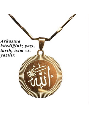 İşte Bu Kişiye Özel Isimli Çelik Kolye Çelik Bileklik Çelik Set Allah Yazılı