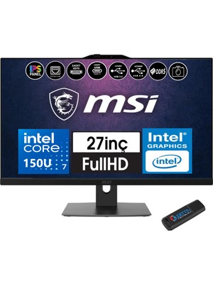 Msı Modern AM272P Intel Core 7 150U 32GB Ddr5 512GB SSD Fhd 27" IPS WINDOWS11PRO All In One Bilgisayar 1M-845EUW07+ZETTAUSBBELLEK