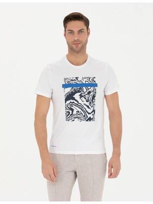 Pierre Cardin Erkek Beyaz Slim Fit Tişört 50272814-VR013