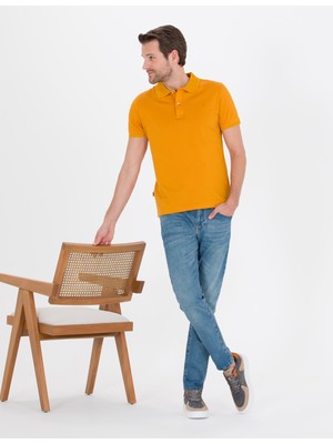 Pierre Cardin Erkek Safran Slim Fit Polo Yaka Merserize Tişört 50262665-VR043