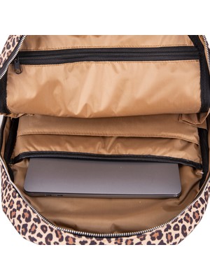 BloominBag Earthy Leopard 13-14 Inch Sırt Laptop / Macbook Çantası