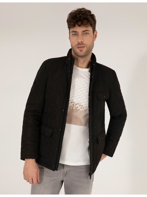 Pierre Cardin Erkek Siyah Kapitoneli Mevsimlik Mont 50264592-VR046