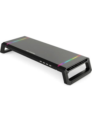Monozone  Laptop Sehpası Rgb 4 USB Hub Yükseklik Ayarlı Monitör Standı  Bilgisayar Monitör Yükseltici