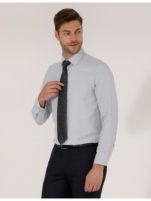 Pierre Cardin Erkek Gri Slim Fit Oxford Gömlek 50268227-VR024