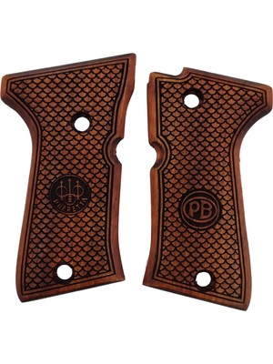 Zib Grips  Kabzası - Beretta 92 Kompakt ile Uyumlu - Meşe Renk - BRT92CMPMS005
