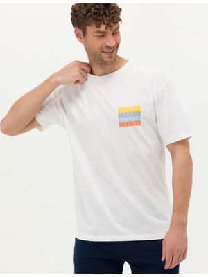 Pierre Cardin Erkek Ekru Comfort Fit Bisiklet Yaka Tişört 50265500-VR019