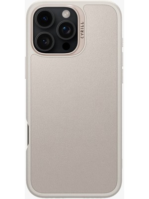 Spigen Ciel by CYRILL Apple iPhone 16 Pro Max ile Uyumlu MagSafe Kılıf Kajuk Mag Hava Kanalı Teknolojisi™ Askeri Sınıf Koruma Cream Vegan Deri Kapak - ACS08396