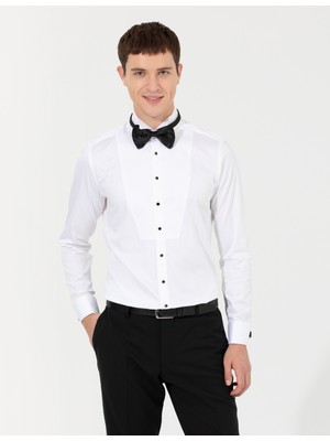 Pierre Cardin Erkek Beyaz Ex. Slim Fit Smokin Gömlek 50258977-VR013