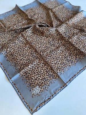 Levidor Tivil Ipek Eşarp 40024 Gri Karışık Desen