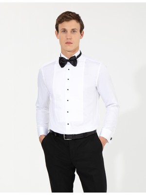 Pierre Cardin Erkek Beyaz Slim Fit Smokin Gömlek 50251063-VR013