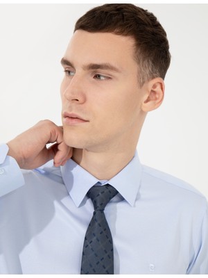 Pierre Cardin Erkek Açık Mavi Slim Fit Uzun Kollu Klasik Gömlek 50258918-VR003