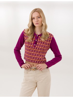 Pierre Cardin Kadın Gül Kurusu Slim Fit Kazak 50253087-VR026