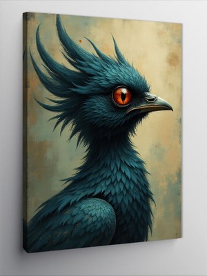 Tablomega Kanvas Tablo Mavi Egzotik Kuş