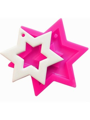 Morlalem 8cm  Yıldız Askı Silikon Kalıp K-572