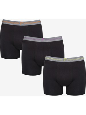 Penti Black Basic 3lü Siyah Boxer