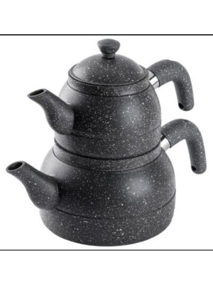 Tantitoni Orta Boy Gri Granit Çaydanlık Takımı   980/1700ML