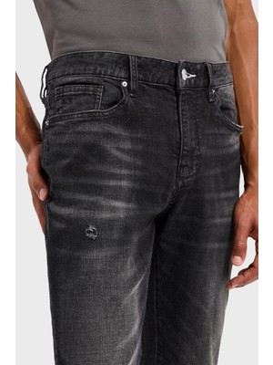 Armani Exchange Streç Pamuklu Slim Fit Normal Bel Boru Paça Jeans Erkek Kot Pantolon 6DZJ14 Z1TNZ 0204