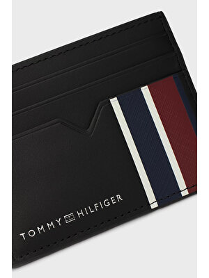 Tommy Hilfiger Logolu Deri Kartlık Erkek Kartlık AM0AM12780 Bds