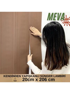 Renkli duvarlar 20 cm   x  206 cm  kendinden yapışkanlı sünger meva duvar lambirisi kahverengi salon ofis kaplama paneli