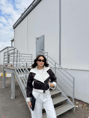 Sindi Moda Melina Peluş Crop Kaban 1951