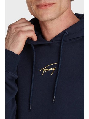 Tommy Jeans Pamuklu Regular Fit Kapüşonlu Sweat Erkek Sweat DM0DM20507 C1G