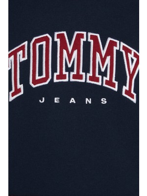 Tommy Jeans Logo Işlemeli Pamuklu Regular Fit Kapüşonlu Sweat Erkek Sweat DM0DM19760 C1G