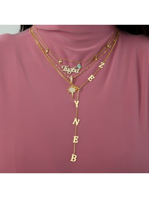 Usho Jewelry Usho 925 Ayar Gümüş Kişiye Özel Kadın Isim Kolye