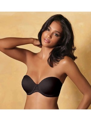 Yeni İnci Destekli Pamuklu Straplez Sütyen