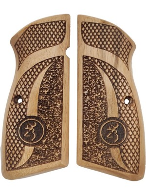 Zib Grips Silah Kabzası - Zig 14, Browning Hp, High Power 14, Spor Kasa ile Uyumlu - Sadece Vernik Uygulanmış - BRWHPSSV004